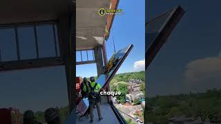 Installation des Façades en Verre 😮 shorts [upl. by Haik929]