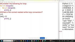 For While Conversion loop Python Grade11 CBSE [upl. by Entirb]