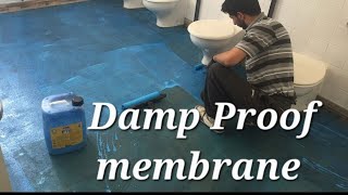 How to do Damp proof membrane  F Ball F77 DPM on concrete floorwater proof liquid membrane [upl. by Faustine]