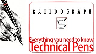 Technical pens everything about cleaning unclogging Rapidograph Isograph Rotring Fabercastell [upl. by Hsetih]