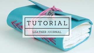 Handmade Leather Journal Tutorial [upl. by Porett]