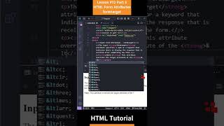 HTML Tutorial  Lesson 72 HTML Form Attributes  formtarget Part 5 html htmltutorial css [upl. by Ilrahc993]