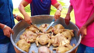 10 FULL CHICKENS COOKING  CHICKEN RECIPE IN WILD  COOKS THE BEST SMOKED CHICKEN [upl. by Anileda]