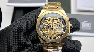 Forsining TM375G Royal Oak Skeleton Gold  Automatic Movement  Hand Winding  Luxury Fashion Watch [upl. by Clemens396]