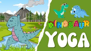 Dinosaur Yoga  Calming yoga for Kids  PE Cool Down  Brain Break [upl. by Htenaj]