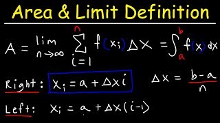 Finding The Area Using The Limit Definition amp Sigma Notation [upl. by Hefter]