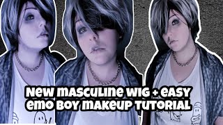 Embrace Your Masculine Side Effortless Emo Trans Masc Makeup Tutorial With Trendy Wig [upl. by Anniahs]