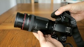 Canon EF 100300mm f56 L  the first EF L lens  review Fullframe and APSC [upl. by Ariahaj838]