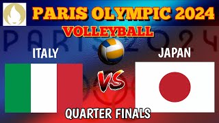 ITALY vs JAPAN  PARIS 2024 OLYMPICS  Mens Volleyball  LIVE Score [upl. by Arted8]