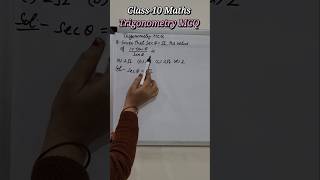 Class10 Maths Trigonometry MCQ youtube shorts shorts feed trending viral [upl. by Iffar]