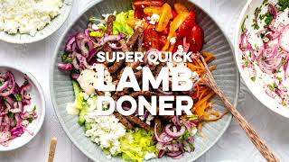 Super Quick Homemade Lamb Doner  Supergolden Bakes [upl. by Iyre]