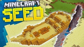 Minecraft  GLITCHED SHIP ON LAND SEED Minecraft Bedrock Edition [upl. by Kelcey]