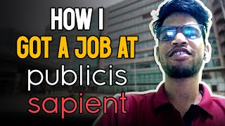 How I Got A Job At Publicis Sapient  How To Get Placed At Publicis Sapient  Coding Ninjas [upl. by Nylireg364]