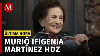 Muere Ifigenia Martínez presidenta de la mesa directiva de la Cámara de Diputados [upl. by Aitnas298]