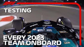 Every 2023 Team Onboard In Bahrain  F1 PreSeason Testing [upl. by Notnilk997]