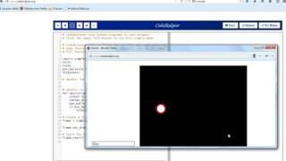 Programme Python avec codeskulptor  balle qui rebondit [upl. by Kirkpatrick]