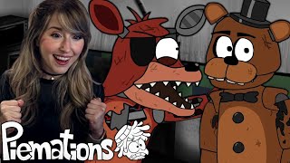 NEW FNAF FAN REACTS TO ALL 5 AM AT FREDDYS BY PIEMATIONS [upl. by Atinuahs]