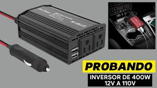 Probando inversor de corriente de 400w 12v a 110v ¿COMO FUNCIONA [upl. by Derfnam458]