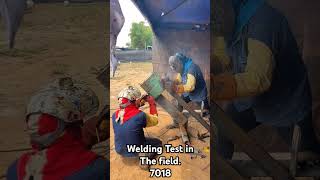 Welding Test in the working field💟 viralvideo arcwelding skilldevelopment testing🙏✅🤟 [upl. by Sivar]