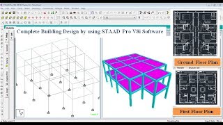 Building Design G1 In STAAD Pro V8i Software [upl. by Kcoj36]