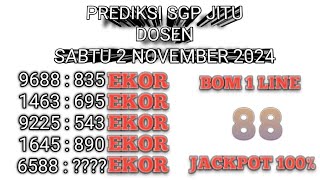 PREDIKSI SGP 2 NOVEMBER 2024 2024  PREDIKSI SINGAPORE HARI INI  BOCORAN TOGEL SGP HARI INI [upl. by Elladine]