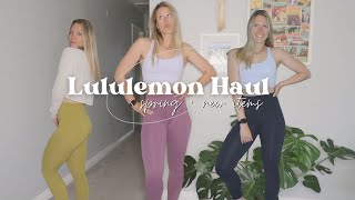 Spring Lululemon Haul  Try on [upl. by Attirb]