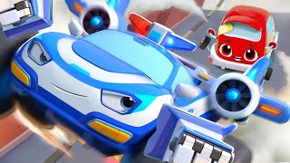 Police Car’s Little Fan  Fire Truck Ambulance  Monster Truck  Kids Songs  BabyBus [upl. by Artap954]