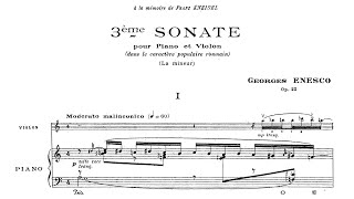 George Enescu  Violin Sonata No 3 in A Minor Op 25 [upl. by Dnomra]