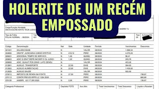 HOLERITE DE UM RECÉM EMPOSSADO Concurso Escrevente TJSP capital e interior 2024 [upl. by Nina429]