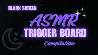 ASMR Triggerboard 😴 compilation w Black screen book tapping nail clacking marblesbeads [upl. by Adnavoj677]