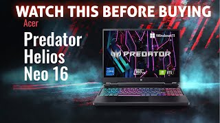 Acer Predator Helios Neo 16  5 Problems You Need To Know Unbiased Review [upl. by Sualk607]