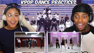 FIRST TIME REACTING TO KPOP DANCE PRACTICE VIDEOS BTS  STRAY KIDS  SEVENTEEN  BLACKPINK TWICE [upl. by Reeva32]