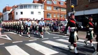 Argyll and Sutherland Highlanders March through Canterbury [upl. by Airotnahs11]