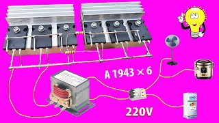 How to make a simple inverter 3000W 12 to 220v A1943 creative prodigy 96 [upl. by Adnalue]