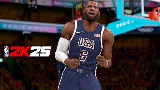 NBA 2K25 USA vs SERBIA FULL GAME HIGHLIGHTS  2024 Paris Basketball Olympic Games Highlights [upl. by Ademla798]