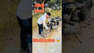 Bullet alloy wheel🛞modification 😱  finally alloy 🛞 dalva liye🌚😱  vlog minivlog shorts [upl. by Revart]