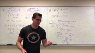 Intermediate Algebra Lecture 66 Solving Equations by Factoring [upl. by Ajar726]