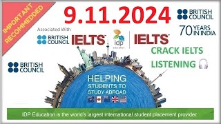 BRITISH COUNCIL IELTS LISTENING PRACTICE TEST 2024  9112024 [upl. by Helsell]