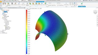 Autodesk Inventor Nastran Validation 7  Toroidal Shell with Uniform Internal Pressure [upl. by Milburr]