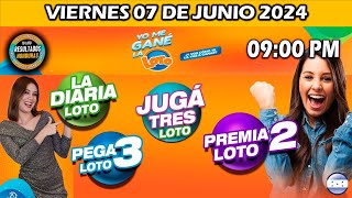 Sorteo 9 PM Loto Honduras La Diaria Pega 3 Premia 2 VIERNES 07 de junio 2024 ✅🥇🔥💰 [upl. by Dahsar]