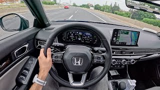 2025 Honda Civic HYBRID  First Drive With 200hp  50MPG POV Binaural Audio [upl. by Eisserc]