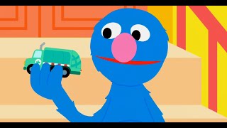 BBC 4 KIDS  Grover And Elmo Playing with Garbage Truck  Sesame Street [upl. by Omora]