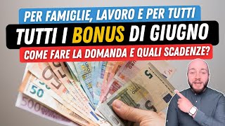 💶 BONUS GIUGNO 2023 per famiglie lavoro trasporti Ecco come fare domanda e quali scadenze [upl. by Llesirg227]