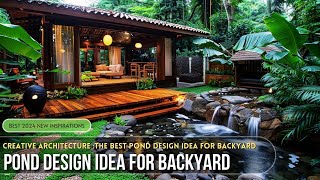 Best Natural Pond Small Patio Pond waterfall Pond Modern Pond Zen Pond Design Idea For Backyard [upl. by Lockhart]