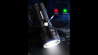 Buy LED Flashlight L2 XHP50 Tactical Torch USB Rechargeable Linterna Waterproof Lamp Ultra Bright [upl. by Goldston]