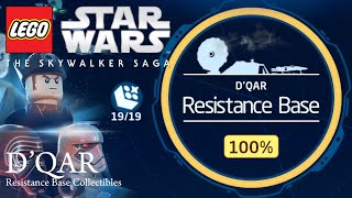 LEGO The Skywalker Saga  DQar Space and Resistance Base All Open World Collectibles 100 [upl. by Canotas210]