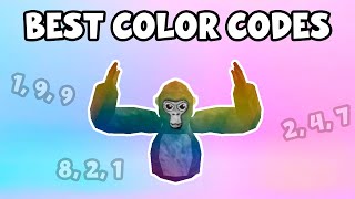 Top 10 Color Codes in Gorilla Tag [upl. by Ynohtnaed]