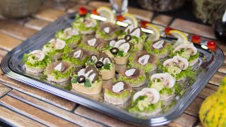 ASMR Canapes with stinkhorn mushroom [upl. by Nnairda]