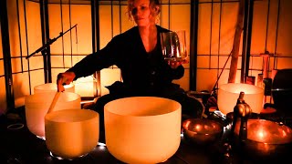 Nervous system healing frequencies  sound bath  crystal and himalayan bowls [upl. by Thatch]