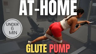 ATHOME Banded Glute Workout PreStimulation Glute Exercises  PostBurn Exercises  Quick ATHome [upl. by Nylra501]